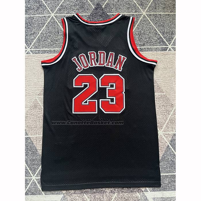Maglia Chicago Bulls Michael Jordan No 23 Mitchell & Ness 1997-98 Nero Firmada